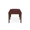 Lesro Lenox Wood 2 Seat Bench Wood Frame, Walnut, RF Nebbiolo Upholstery LW2001 - alternate 3